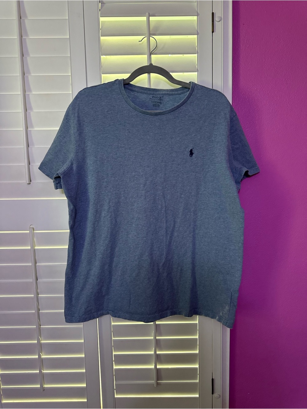 Polo by Ralph Lauren Men’s Classic Crew Neck T-Shirt - Heather Blue